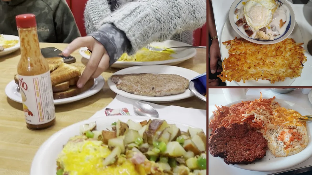 Country diner tables with casual breakfast seating.